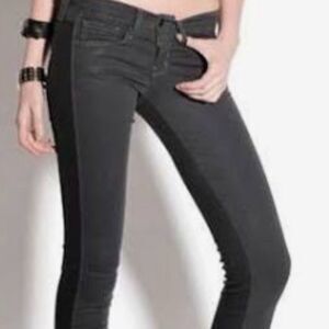 Flying Monkey Gray and Black Color Block Stretchy Jeans Size 25